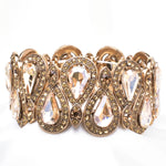 Elegant Fancy Tear drop Crystal Stretch Bracelet_7 colors