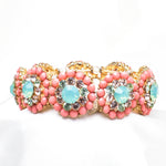 Fancy Round Crystal Stretch Bracelet_3 colors