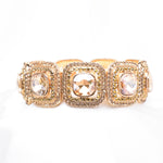 Elegant round Square Crystal Stretch Bracelet_7 colors