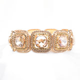 Elegant round Square Crystal Stretch Bracelet_7 colors