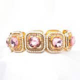 Elegant round Square Crystal Stretch Bracelet_7 colors
