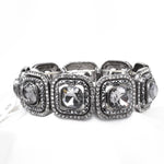 Elegant round Square Crystal Stretch Bracelet_7 colors