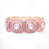 Elegant round Square Crystal Stretch Bracelet_7 colors