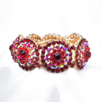 Fancy Round Crystal Big Stretch Bracelet_7 colors