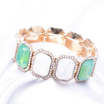 Classical Leg Tangle Crystal Stretch Bracelet_12 colors