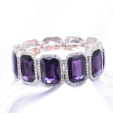 Classical Leg Tangle Crystal Stretch Bracelet_12 colors