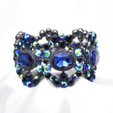 Antique Fancy Oval Crystal Stretch Bracelet_4 colors