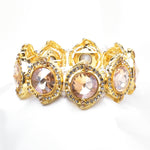 Elegant Round crystal Stretch Bracelet_3 colors