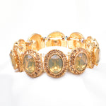 Classical Fancy Oval Crystal Stretch Bracelet_2 colors