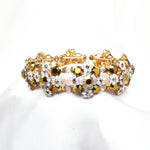 Classical Flower Crystal Stretch Bracelet_2 colors