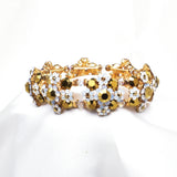 Classical Flower Crystal Stretch Bracelet_2 colors