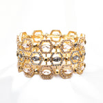 Classical Geometry Hexagon Stretch Crystal Bracelet_6 colors