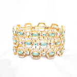 Classical Geometry Hexagon Stretch Crystal Bracelet_6 colors