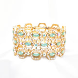 Classical Geometry Hexagon Stretch Crystal Bracelet_6 colors