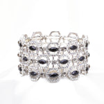 Classical Geometry Hexagon Stretch Crystal Bracelet_6 colors