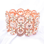 Beautiful Elegant Classical Flower Crystal Stretch Bracelet_5 colors