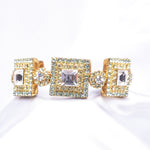 Elegant square Crystal Stretch Bracelet_3 colors