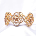 Vintage  Alhambra shape Classical Crystal Stretch Bracelet_8 colors