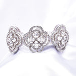 Vintage  Alhambra shape Classical Crystal Stretch Bracelet_8 colors