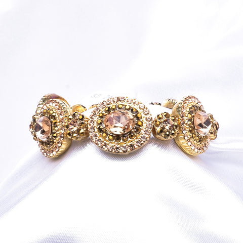 Classical Oval shape Crystal Stretch Bracelet_3 colors