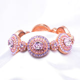 Classical Oval shape Crystal Stretch Bracelet_3 colors