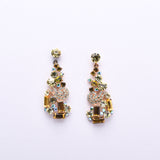 Classical geometry crystal earring_10 colors